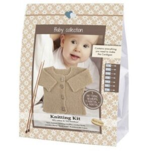 Go Handmade Knitting Crochet Kit Baby Cardigan - Walnut