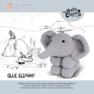 Knity Critters Crochet Kit Ollie Elephant KC563