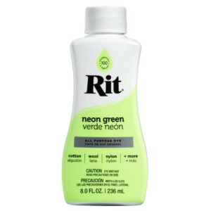 Rit All Purpose Fabric LIQUID Dye - NEON GREEN