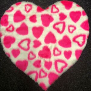 Funky Fun Soft Faux Fur Fabric Rug - HEARTS