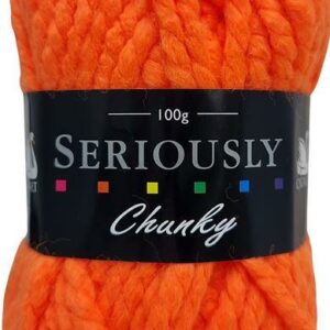 Cygnet Seriously Chunky Yarn 100g 6632 Neon Orange