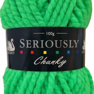 Cygnet Seriously Chunky Yarn 100g 6869 Bright Green