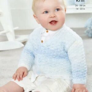 King Cole DK Knitting Pattern Collared and V Neck Cardigans 5774