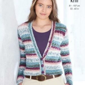 King Cole DK Knitting Pattern Cardigan and Sweater 5765