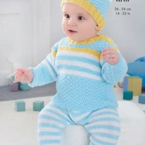 King Cole DK Knitting Pattern Baby Set 5727