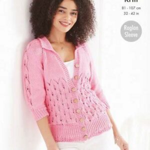 King Cole DK Knitting Pattern Sweater and Cardigan 5737
