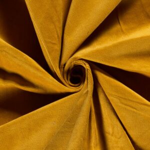 Stretch Baby Needle Cord 16 Wale Fabric Material OCHRE