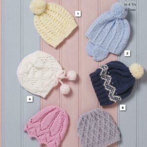 King Cole Aran Knitting Pattern Hats 5544