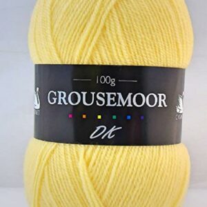 Cygnet Grousemoor DK Knitting Yarn 100g With Wool 215 Custard