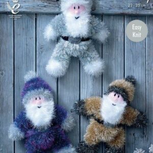 King Cole Tinsel Chunky Easy Knit Knitting Pattern Santas 9031