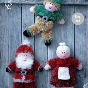 King Cole Tinsel Chunky Easy Knit Knitting Pattern Christmas Toys 9029