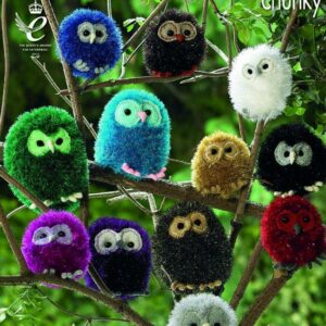 King Cole Tinsel Chunky Knitting Pattern Owl 9022