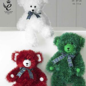 King Cole Tinsel Chunky Knitting Pattern Teddies 9021