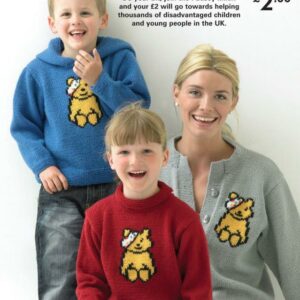 King Cole DK Knitting Pattern Pudsey Bear Sweaters and Cardigan 1002