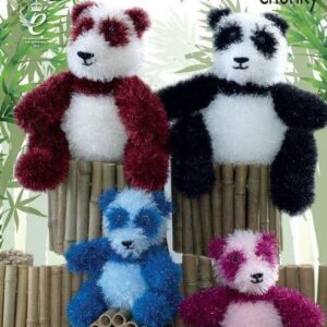 King Cole Tinsel Chunky Knitting Pattern Panda Toys 9059