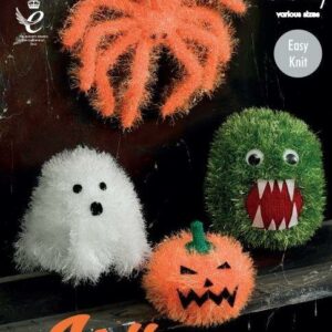 King Cole Tinsel Chunky Easy Knit Knitting Pattern Halloween Monsters 9052