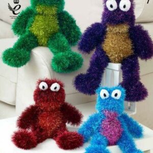 King Cole Tinsel Chunky Knitting Pattern Frogs 9048
