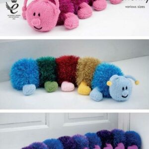 King Cole Tinsel Chunky Knitting Pattern Centipedes 9041