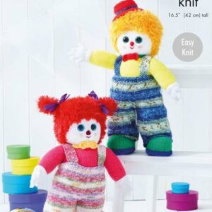 King Cole DK Easy Knit Kniting Pattern Splishy and Splashy Clowns 9127