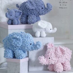 King Cole Yummy Knitting Pattern Elephants 9109