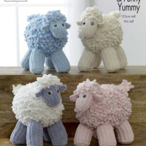 King Cole Yummy Knitting Pattern Sheep 9108