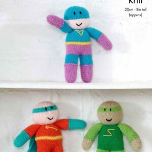 King Cole DK Knitting Pattern Superheros 9104