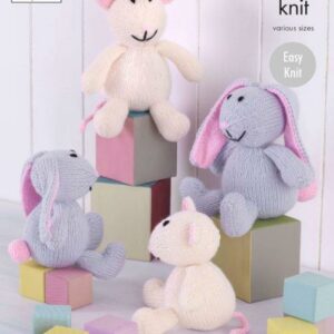 King Cole DK Easy Knit Knitting Pattern Bunnies and Mice 9131