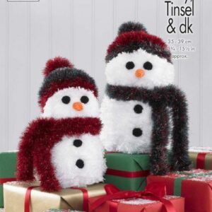 King Cole Tufty Tinsle DK Knitting Pattern Snowmen 9133