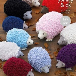 King Cole Funny Yummy and DK Easy Knit Knitting Pattern Hedgehogs 9135
