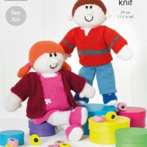 King Cole DK Easy Knit Knitting Pattern Rag Dolls 9141