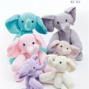 King Cole Yummy Knitting Pattern Elephant 9149