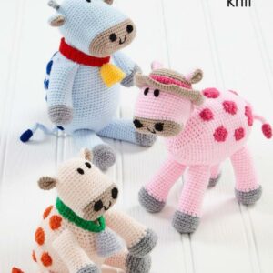 King Cole DK Crochet Pattern Amigurmi Cows 9155
