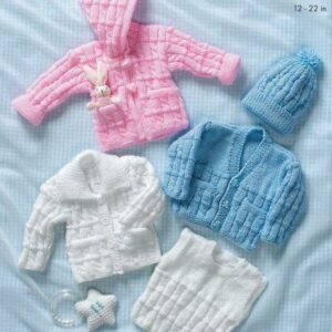 King Cole DK Knitting Pattern Cardigans Jacket Slipover and Hat 2888