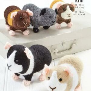 King Cole DK Knitting Pattern Guinea Pigs 9156