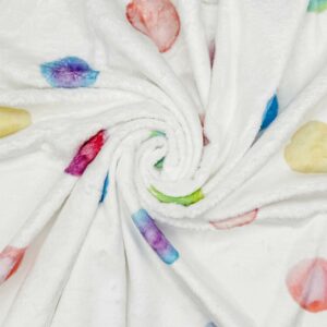 Super Soft Cuddle Fleece Fabric Material WATERCOLOUR SPOTS