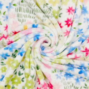Super Soft Cuddle Fleece Fabric Material MEADOW