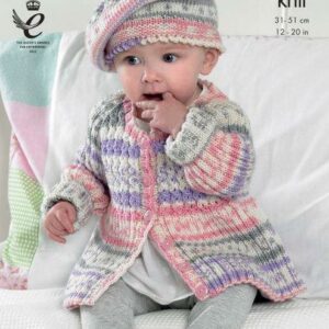 King Cole DK Knitting Pattern Baby Set 4011