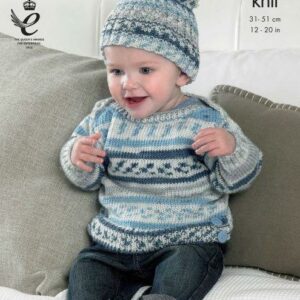 King Cole DK Knitting Pattern Baby Set 4012