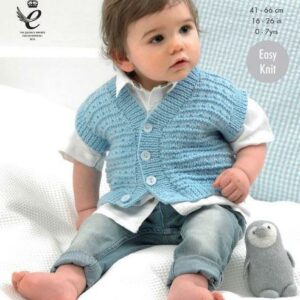 King Cole DK Easy Knit Knitting Pattern Jackets and Waistcoat 4199