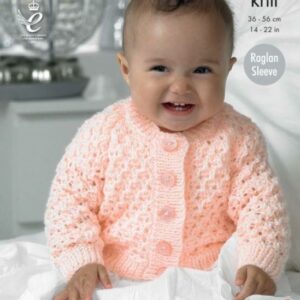 King Cole DK Knitting Pattern Cardigans and Blanket 4396