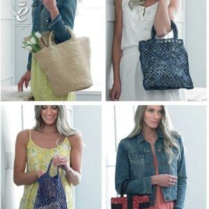 King Cole Raffia Crochet Pattern Bags 4337