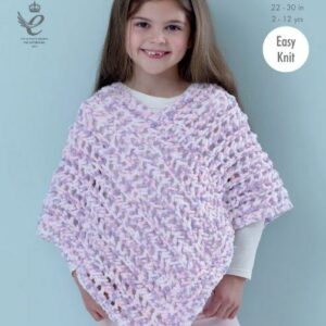 King Cole Yummy Easy Knit Knitting Pattern Ponchos 4537