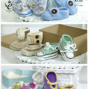King Cole DK Crochet Pattern Baby Shoes 4492