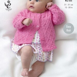 King Cole DK Easy Knit Knitting Pattern Blanket Jackets Gilet and Hat 4430