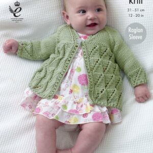 King Cole DK Knitting Pattern Matinee Coat Angel Top and Cardigan 4429