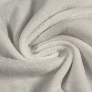 Squish Plush Cuddlesoft Fleece Fabric Material WHITE
