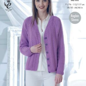 King Cole DK Knitting Pattern Sweater and Cardigan 4839