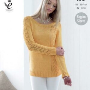 King Cole DK Knitting Pattern Sweater and Cardigan 4835