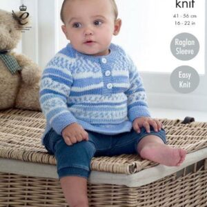 King Cole DK Easy Knit Knitting Pattern Sweaters and Cardigan 4808