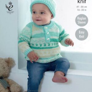 King Cole DK Easy Knit Knitting Pattern Jacket Sweater Cardigan Hat 4805